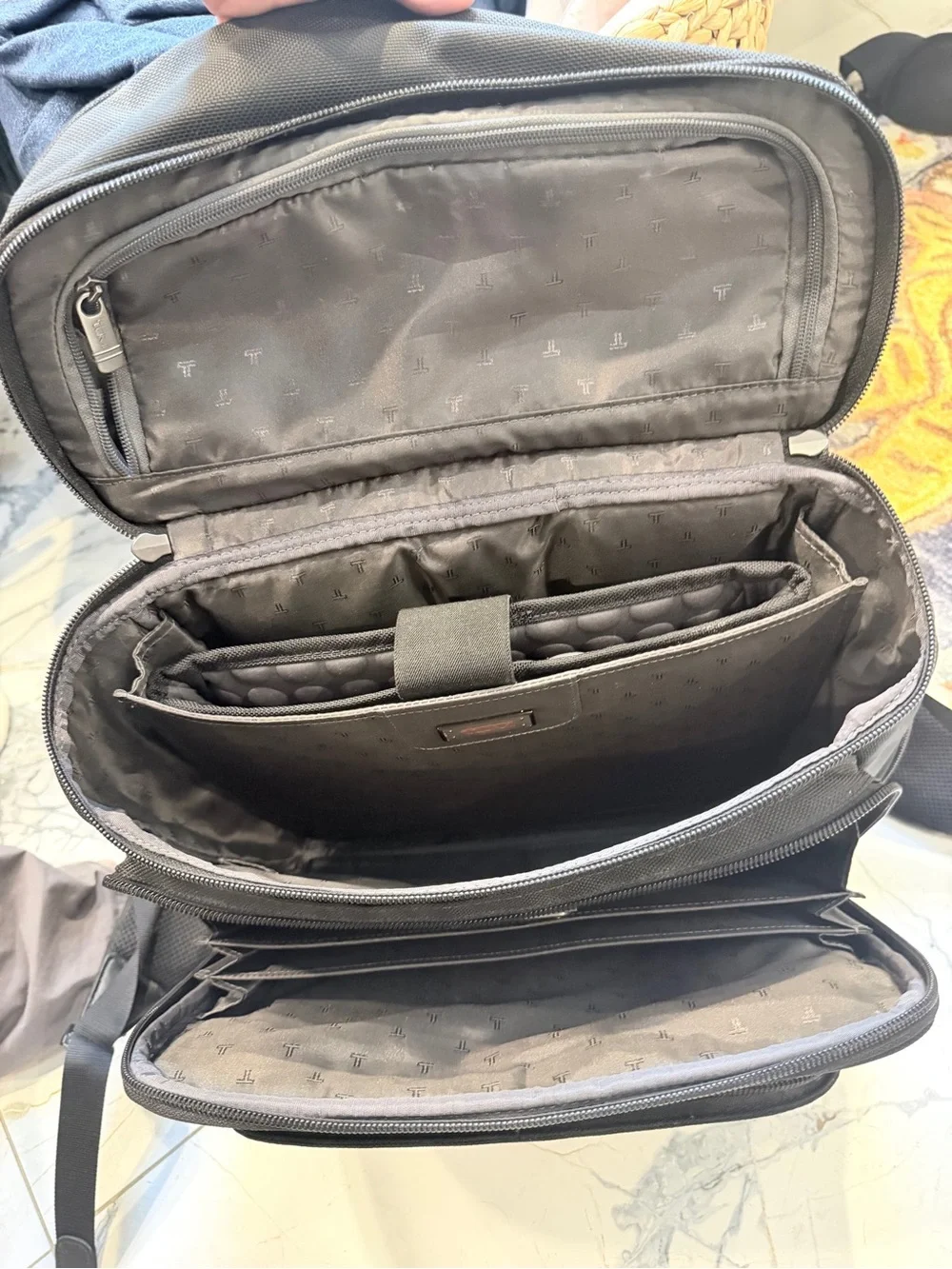 TUMI Alpha Brief Pack Backpack Laptop Tablet Black Nylon Bag 26186D4